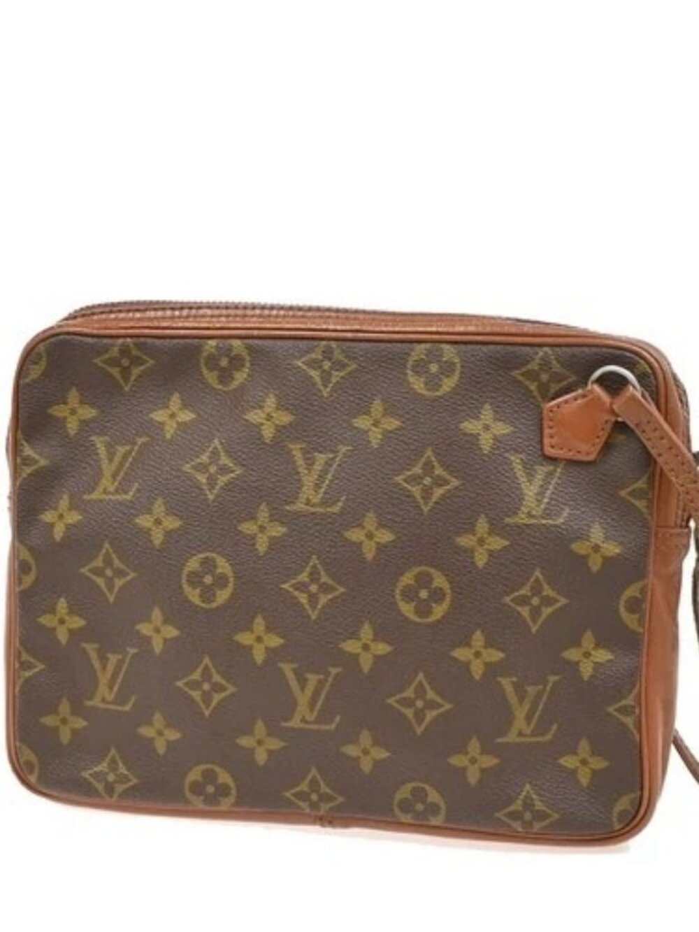 LOUIS VUITTON Logo Pochette Sports Clutch Hand Bag Monogram Leather BN 04KC585 - Picture 1 of 15